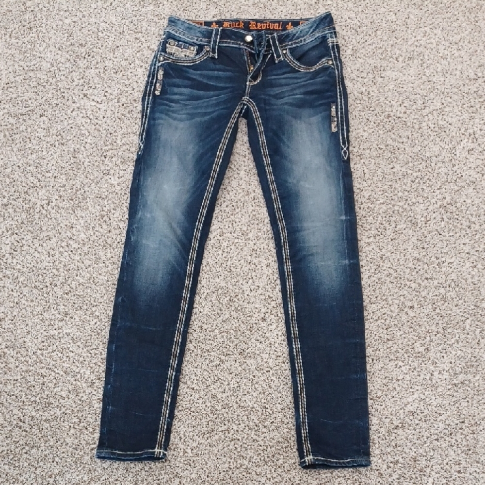 Rock Revival Women's Dark Blue Skinny Jeans Size 25